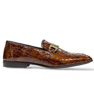 Sigotto Uomo Sigotto Uomo (6472) Alligator Print Genuine Calf Leather Bit Buckle