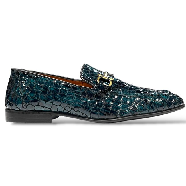 Sigotto Uomo Sigotto Uomo (6472) Alligator Print Genuine Calf Leather Bit Buckle