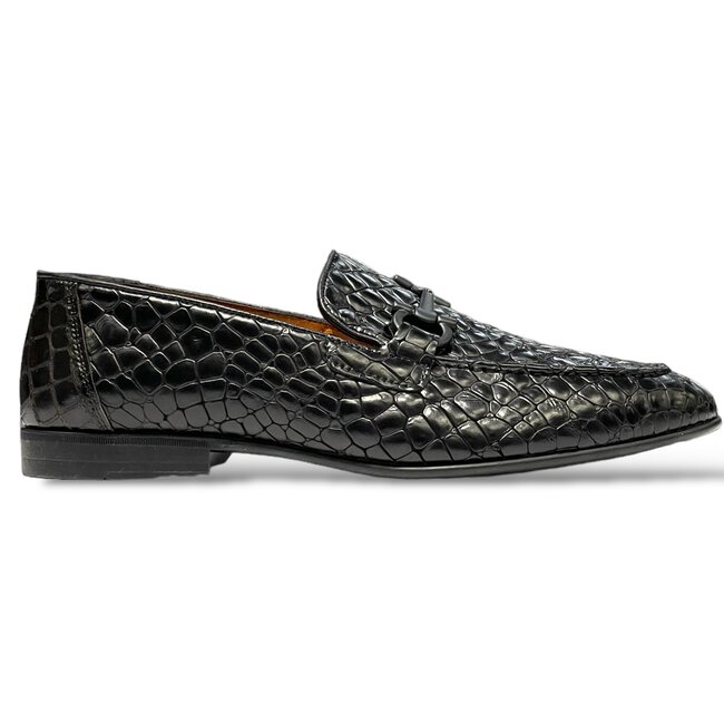 Sigotto Uomo Sigotto Uomo (6472) Alligator Print Genuine Calf Leather Bit Buckle