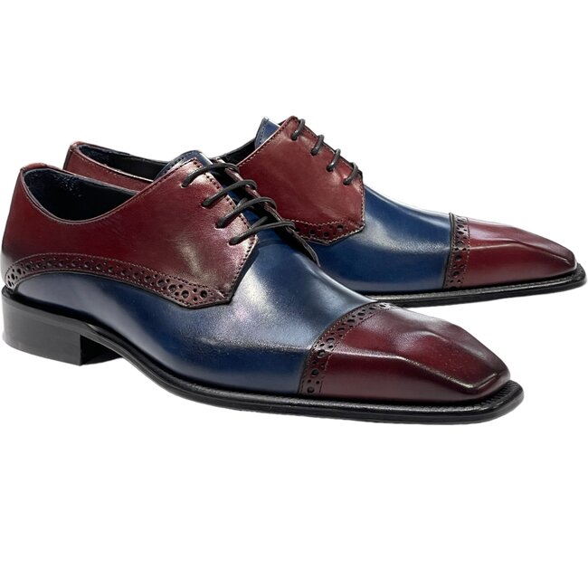 Duca Duca  "Roma” Genuine Calfskin Lace-up  Cap Toe