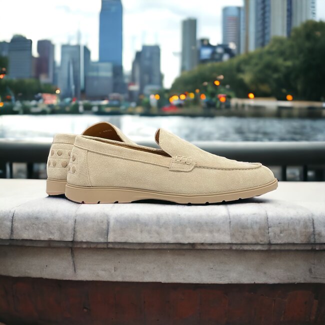Tan/Camel  Sigotto Suede Leather Loafers