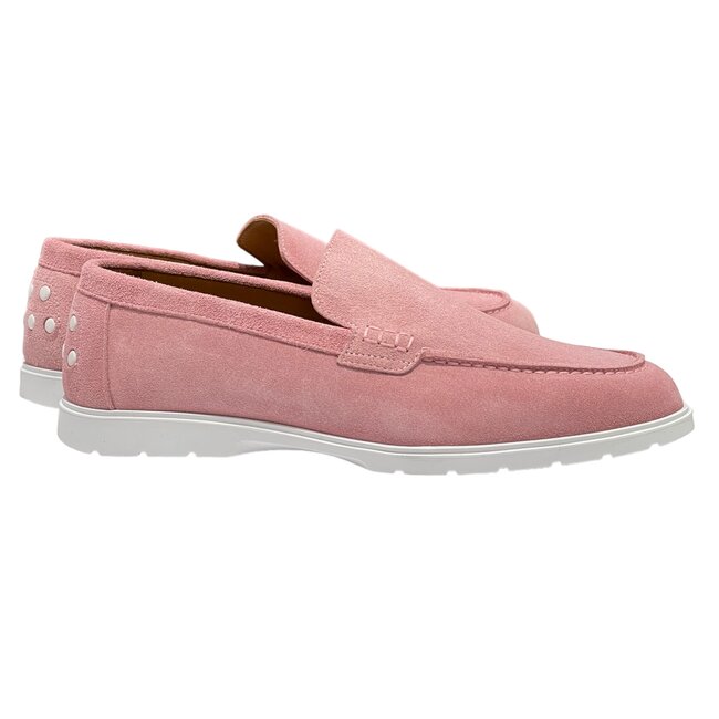 Sigotto Uomo Pink Sigotto Suede Leather Loafers