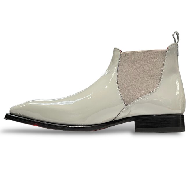 Emilio Franco Leonardo Patent Leather Boot Platinum Gray