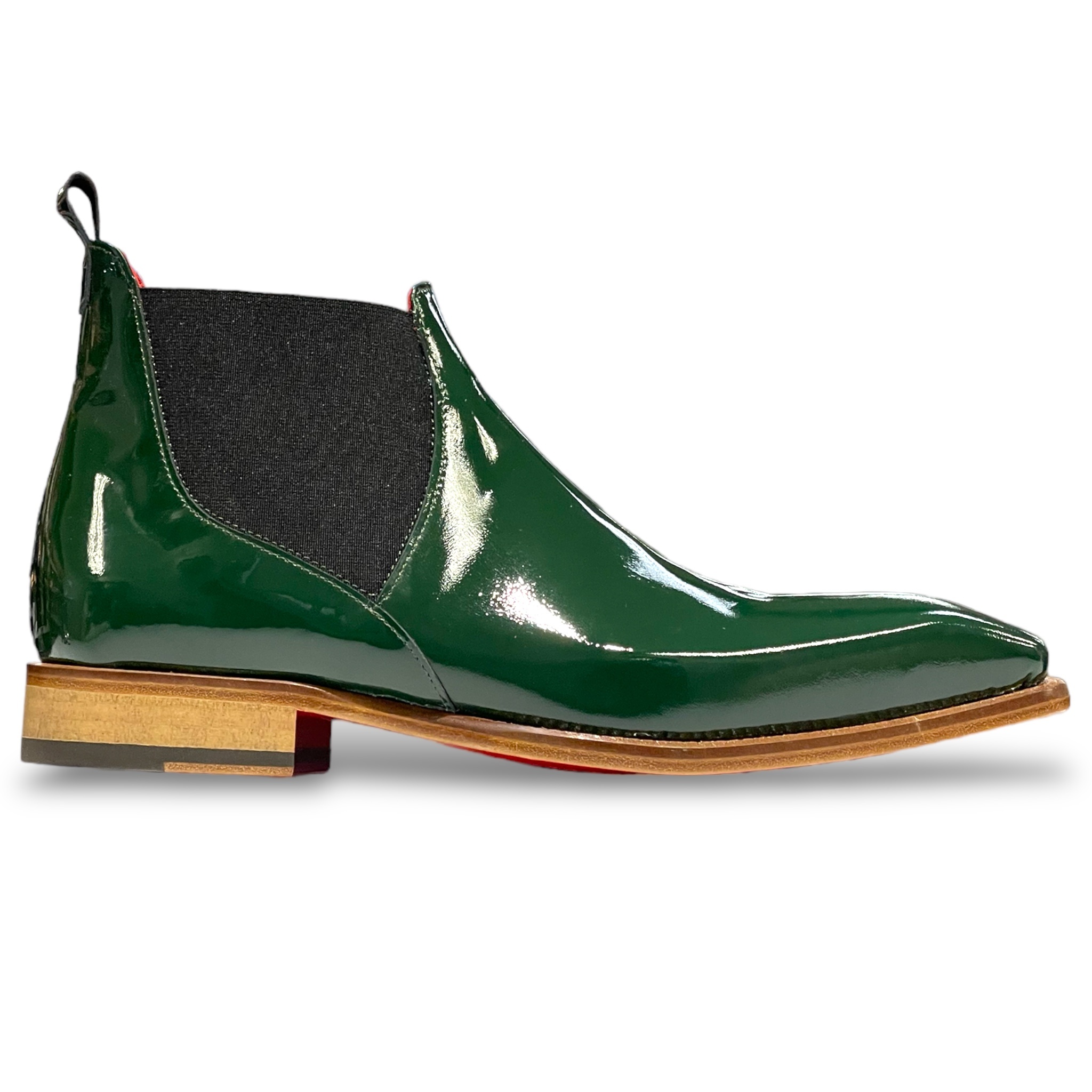 Emilio Franco Leonardo Italian Leather Burgundy Patent Ankle Boots