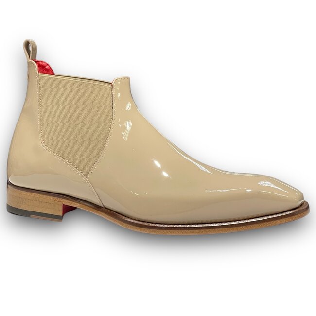 Emilio Franco Leonardo Patent Leather Boot Antique Beig