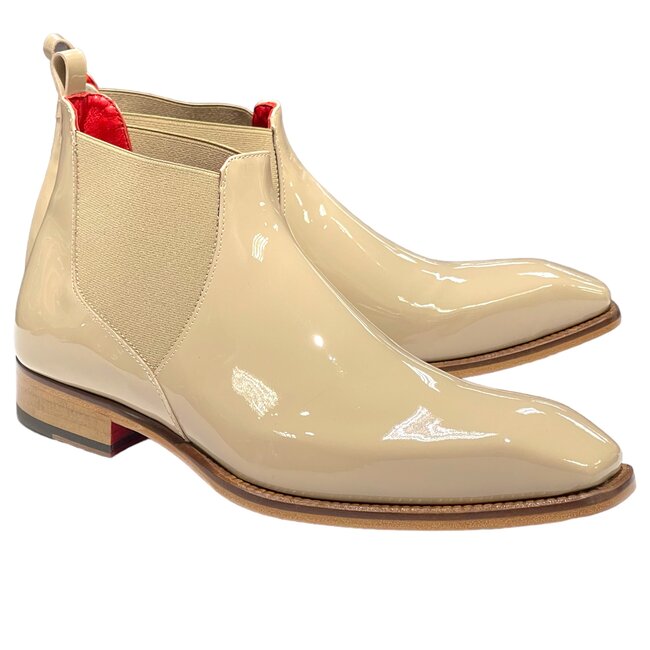 Emilio Franco Leonardo Patent Leather Boot Antique Beig