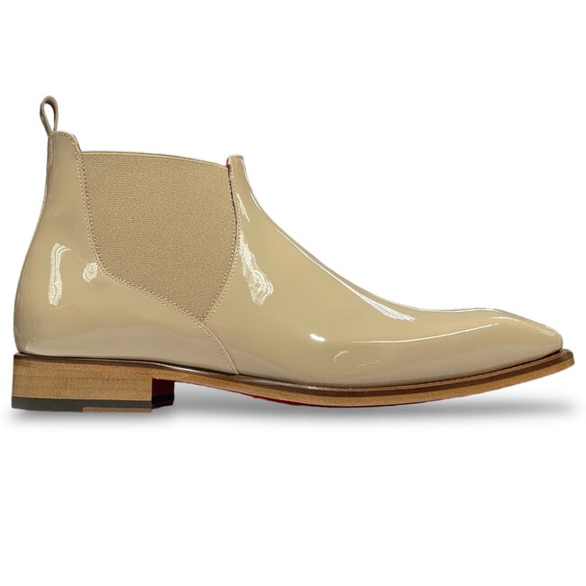 Emilio Franco Leonardo Patent Leather Boot Antique Beig
