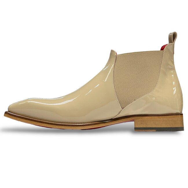 Emilio Franco Leonardo Patent Leather Boot Antique Beig