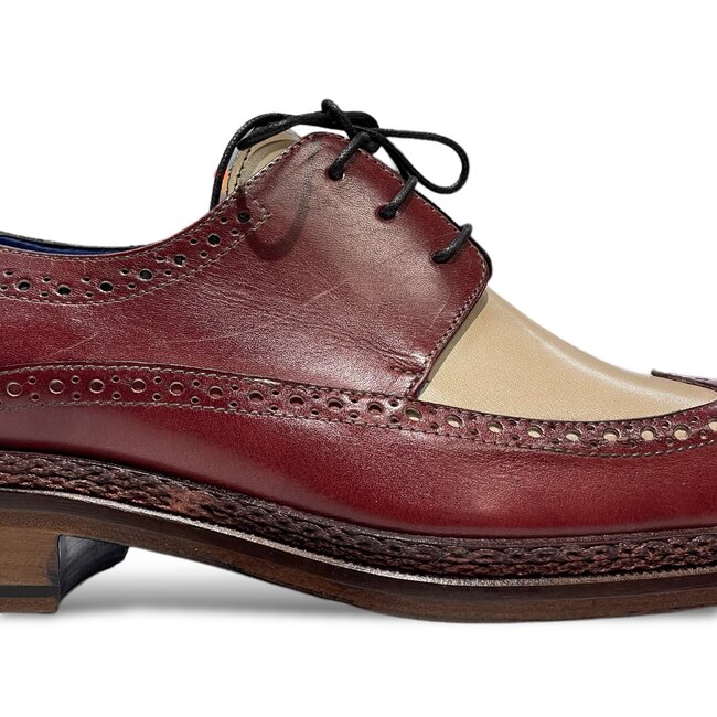 Emilio Franco Calfskin Shoes Wingtip (EF436) Purple/Lavender Burgundy/Tan