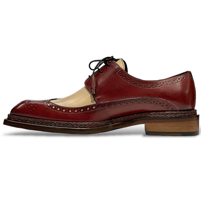 Emilio Franco Calfskin Shoes Wingtip (EF436) Purple/Lavender Burgundy/Tan