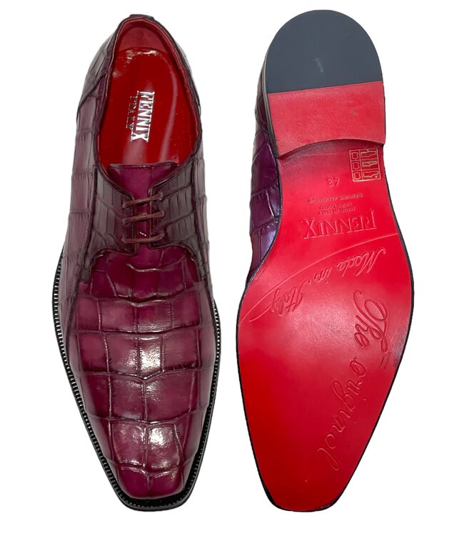 Fennix Fennix Logan Men's Shoes, Genuine Alligator Exotic Oxfords (FX1035)