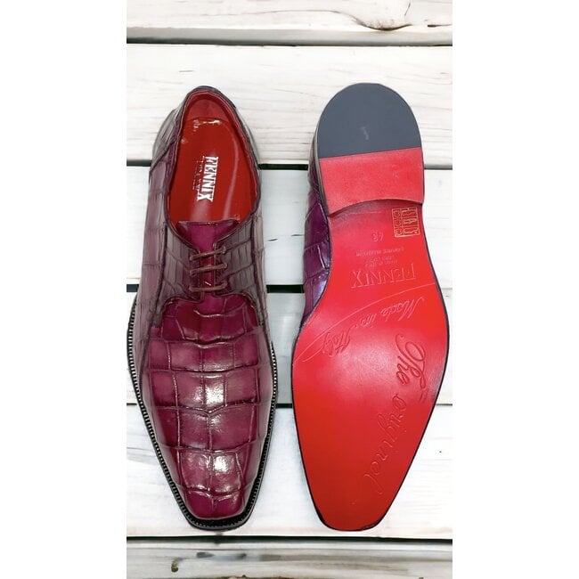 Fennix Logan Men's Shoes, Genuine Alligator Exotic Oxfords (FX1035)