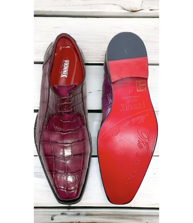 Fennix Fennix Logan Men's Shoes, Genuine Alligator Exotic Oxfords (FX1035)