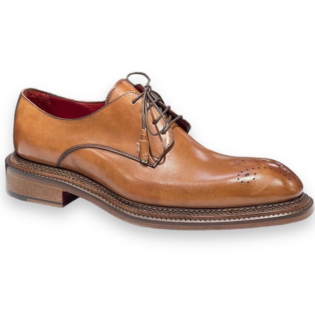 Emilio Franco Men's Shoes Calf-Skin Leather Oxfords (EF1166) Cognac