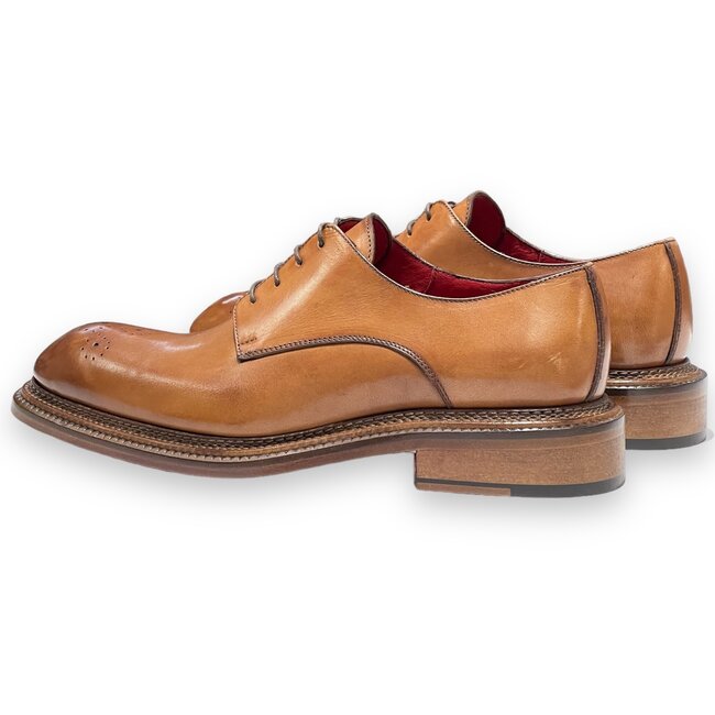 Emilio Franco Men's Shoes Calf-Skin Leather Oxfords (EF1166) Cognac