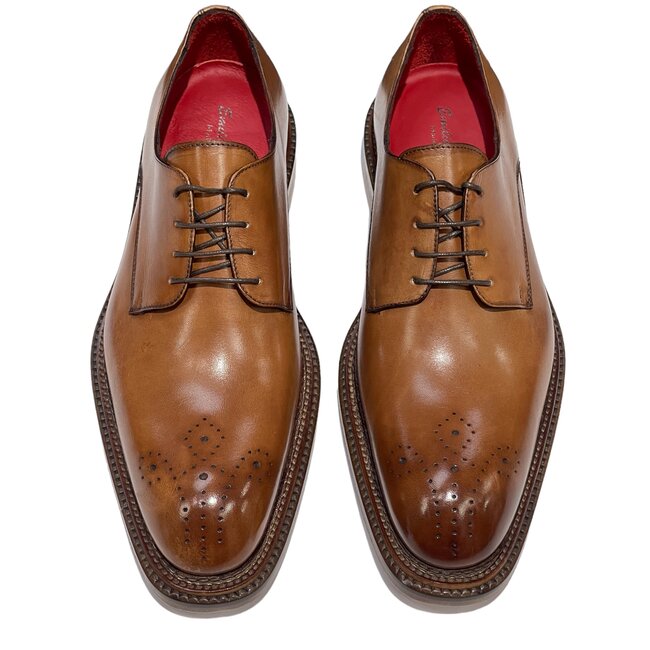 Emilio Franco Men's Shoes Calf-Skin Leather Oxfords (EF1166) Cognac