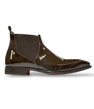 Emilio Franco Emilio Franco Leonardo Patent Leather Boot Antique Brown