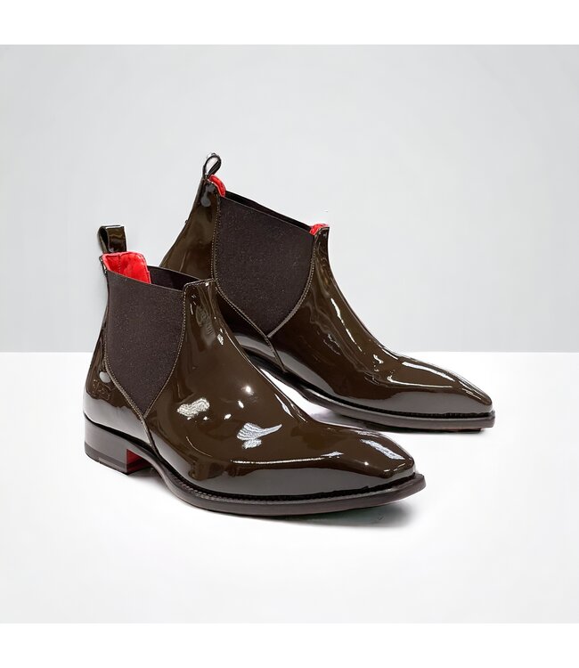 Emilio Franco Emilio Franco Leonardo Patent Leather Boot Antique Brown