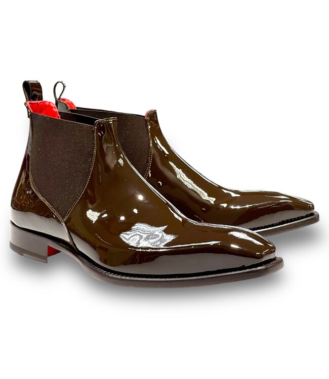 Emilio Franco Emilio Franco Leonardo Patent Leather Boot Antique Brown