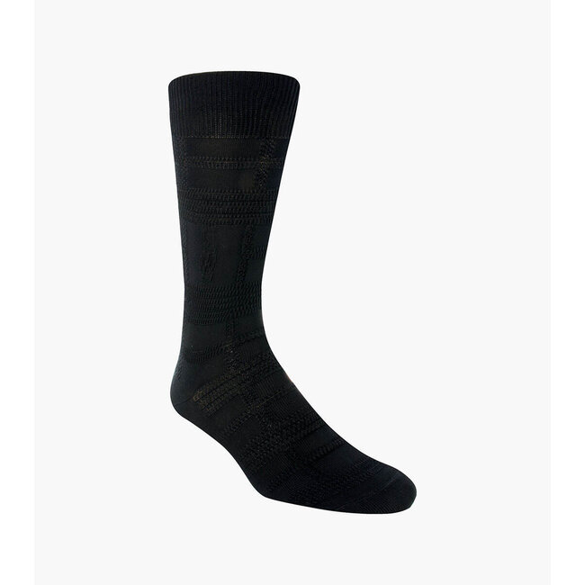 Tonal Plaid Men's Crew Dress Socks