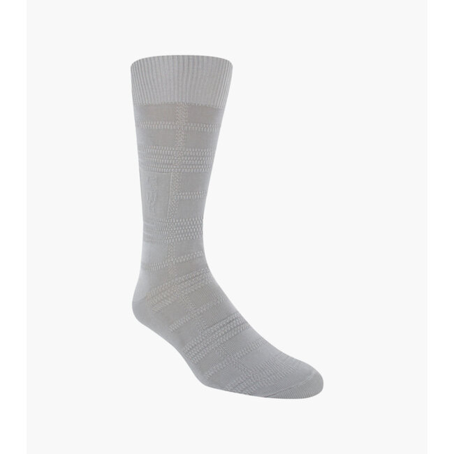 Tonal Plaid Men's Crew Dress Socks