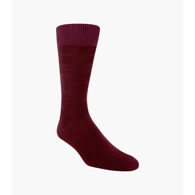 Stacy Adams Tonal Plaid Men's Crew Dress Socks