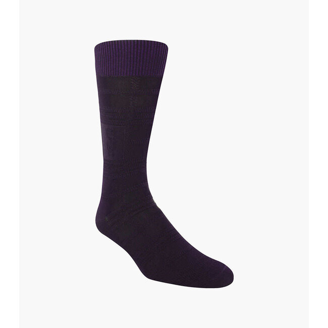 Stacy Adams Tonal Plaid Men's Crew Dress Socks