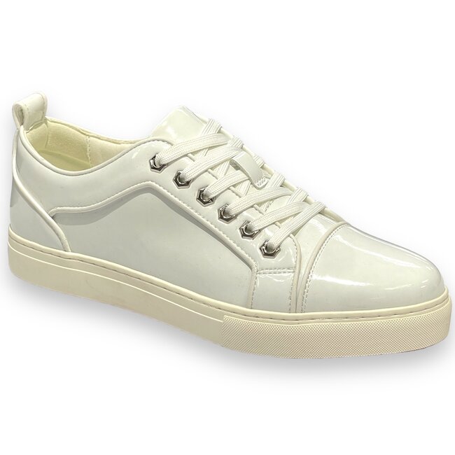 FI-2415-2  Patent Leather Lace up Low Cut Sneaker