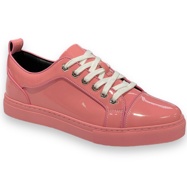 FI-2415-2  Patent Leather Lace up Low Cut Sneaker