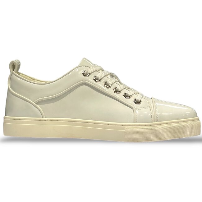 FI-2415-2  Patent Leather Lace up Low Cut Sneaker