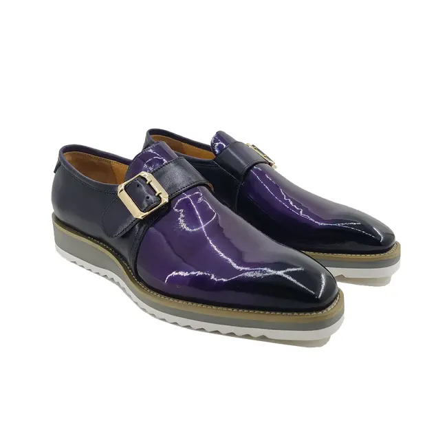 Carrucci Patent Leather slip on Monkstrap KS515-38P