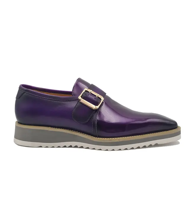 Carrucci Patent Leather slip on Monkstrap KS515-38P