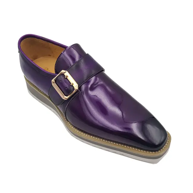 Carrucci Patent Leather slip on Monkstrap KS515-38P