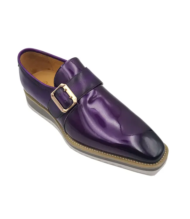 Carrucci Patent Leather slip on Monkstrap KS515-38P