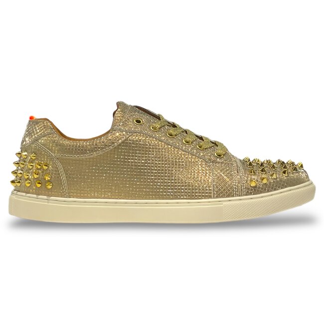 Spikes Leather Low-Top Sneakers