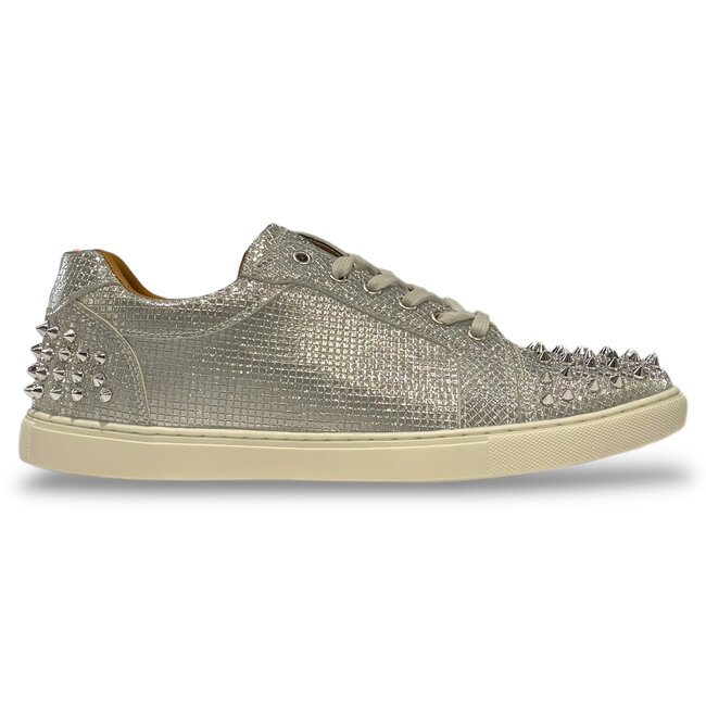 Spikes Leather Low-Top Sneakers