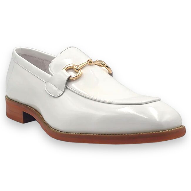 Carrucci Signature Horse Bit Calfskin Patent Leather Loafer 'KS509-28PG'
