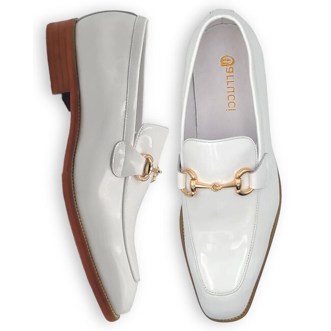 Carrucci Signature Horse Bit Calfskin Patent Leather Loafer 'KS509-28PG'