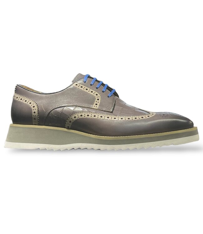 Carrucci Carrucci Lace-up Leather Derby Shoes Wing-Tip