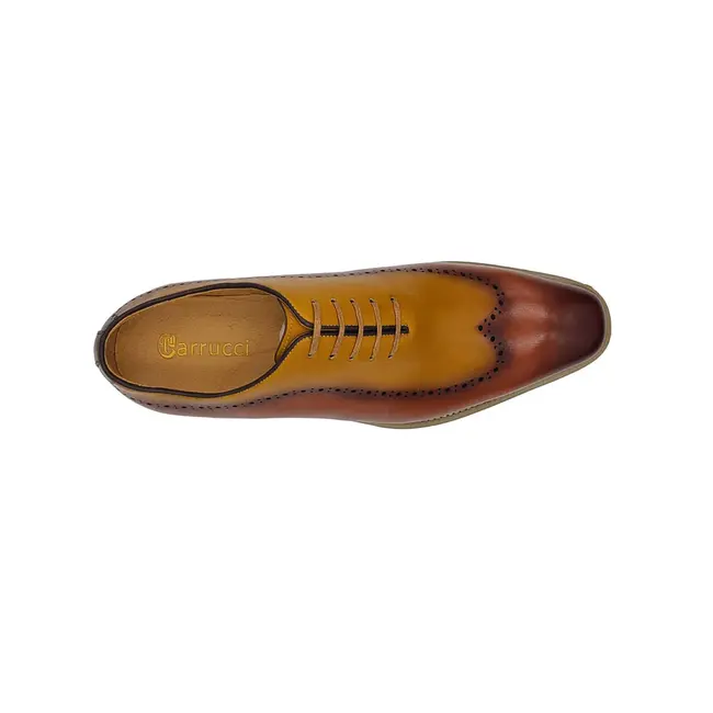 Carrucci Calfskin Rubber Soled Wholecut Oxford Shoes KS515-33T