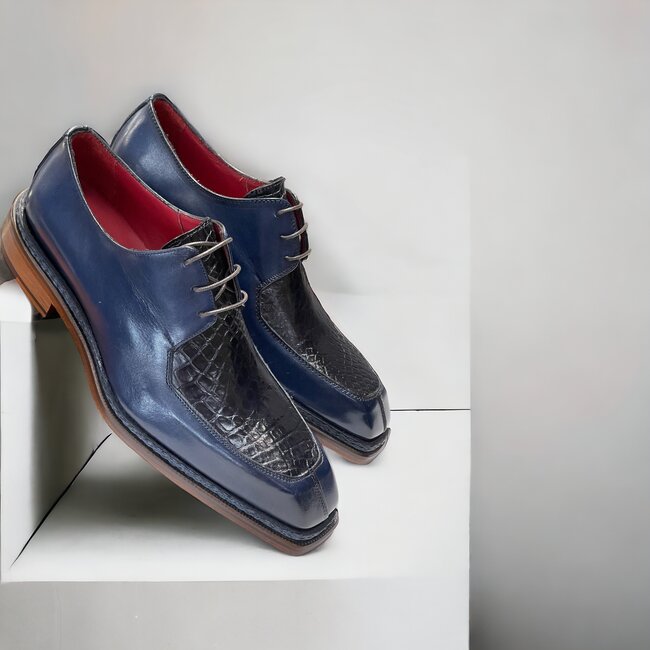 Fennix Genuine Alligator Square Split-Toe Shoe ''MARCUS"