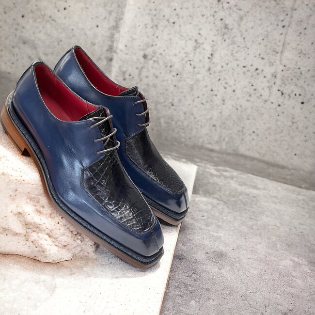 Fennix Genuine Alligator Square Split-Toe Shoe ''MARCUS"