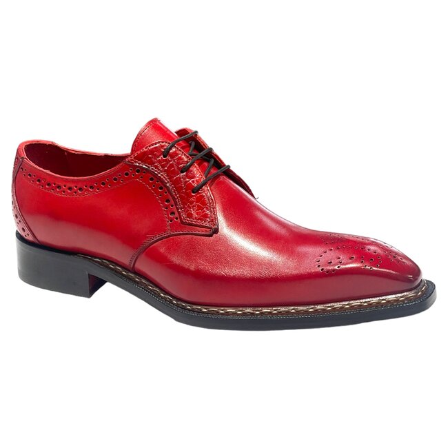 Fennix Tyler Men's Shoes Red Calf Leather/Alligator Exotic