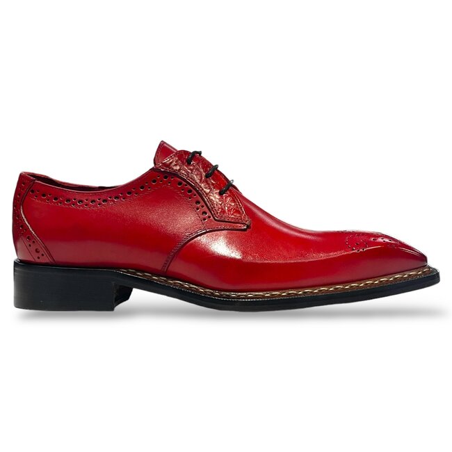 Fennix Tyler Men's Shoes Red Calf Leather/Alligator Exotic