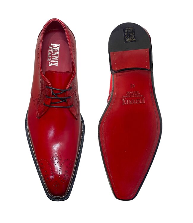 Fennix Fennix Tyler Men's Shoes Red Calf Leather/Alligator Exotic