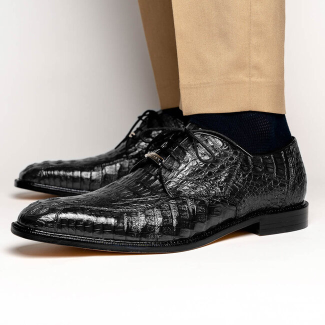 Belvedere Genuine Alligator Shoes Chapo - Black
