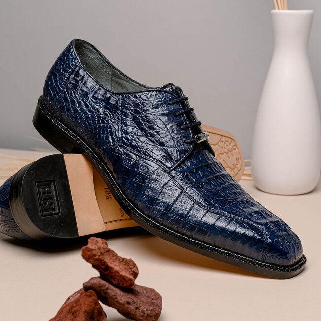 Belvedere Genuine Alligator Shoes Chapo - Black