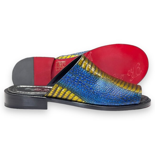 Emilio Franco sandal shoes Genuine Calf-Skin Snake/Print/