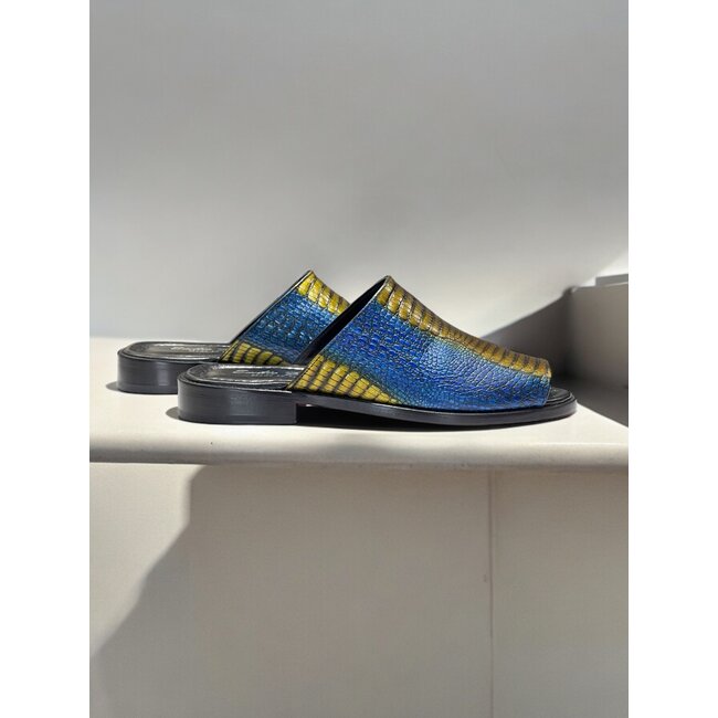 Emilio Franco sandal shoes Genuine Calf-Skin Snake/Print/