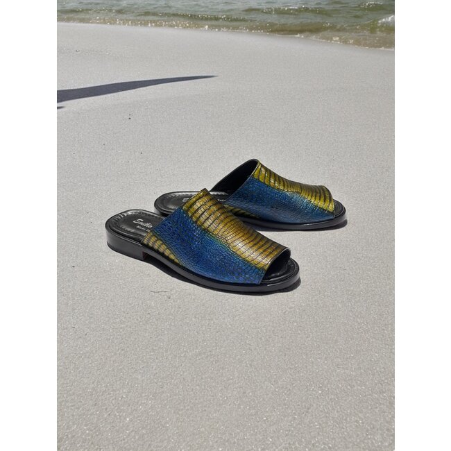 Emilio Franco sandal shoes Genuine Calf-Skin Snake/Print/